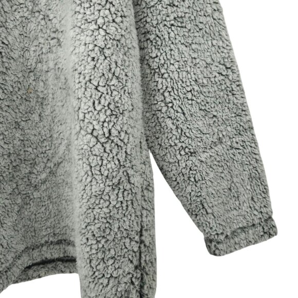 Boxer Craft Quarter Zip Fleece Pullover Adult XL Fluffy Two Tone Gray Black - Picture 12 of 16